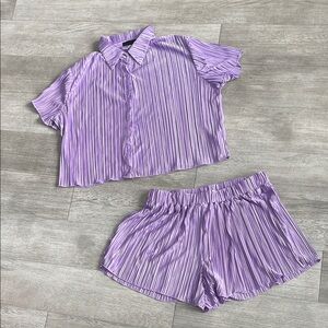 Pleated Short Set